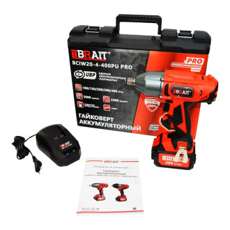 Аккумуляторный гайковерт BRAIT BCIW20-4-400PU PRO