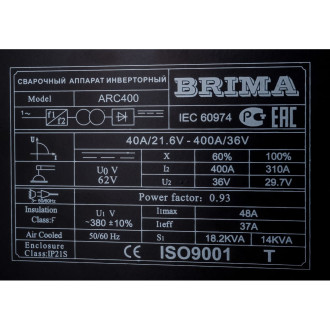 Сварочный инвертор Brima ARC-400