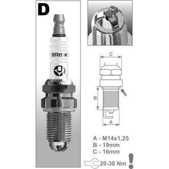 Свеча зажигания для ГАЗ дв. 405 ЕВРО-3 BRISK EXTRA 1345 DR17TC-J