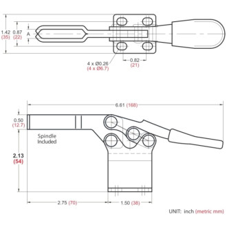 Механический струбцина Goodhand GH-225-DHB