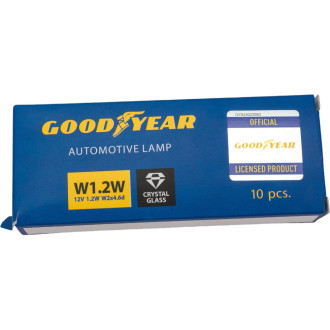 Автомобильная лампа накаливания Goodyear W1.2W 12V 1.2W W2x4.6d
