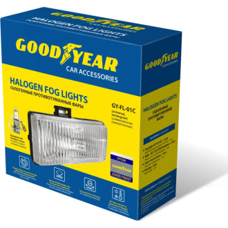 Прямоугольные универсальные, галогенные противотуманные фары Goodyear GY-FL-01C