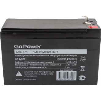 Свинцово-кислотный аккумулятор GoPower LA-1290