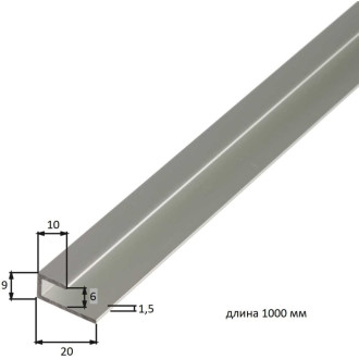 Окантовочный алюминиевый профиль GAH ALBERTS 30944