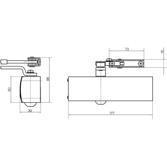 Доводчик GEZE TS1500 EN3/4 Braun