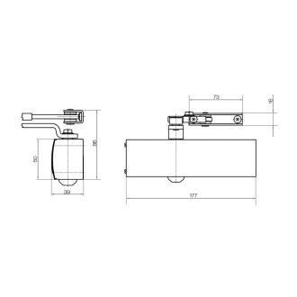 Доводчик GEZE TS1500 EN3/4 RAL9016