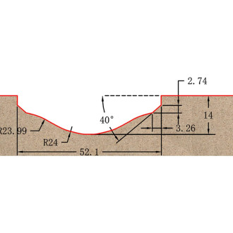 Профильная фреза для фасадов Greencut BX11274