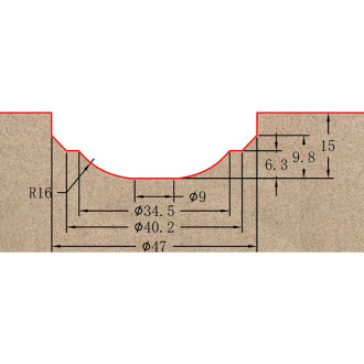 Профильная фреза для фасадов Greencut BX11212
