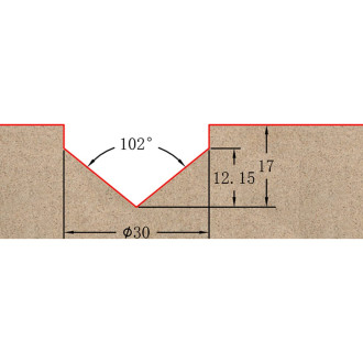 Профильная фреза для фасадов Greencut BX11228