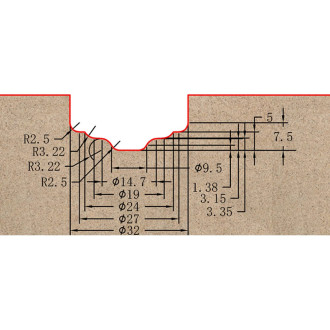 Профильная фреза для фасадов Greencut BX11233