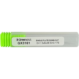 Спиральная однозаходная фреза для ЧПУ Greencut GX3161