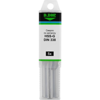 Шлифованные сверла по металлу D.BOR D-TD-338-HSS-125-05