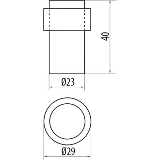 Дверной упор Doorlock DL DS004 CR