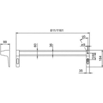 Огнестойкий клавишный механизм антипаник Doorlock PD800FR-PUSH