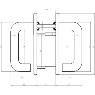 Гарнитур для пожарных дверей Doorlock V S38KP/F G PZ72 Variant