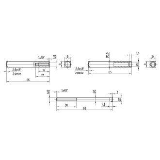 Корпус огнестойкого замка-антипаник Doorlock V1901/65mm PZ72 ZN