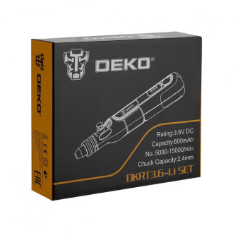 Аккумуляторный гравер DEKO DKRT3.6-Li SET