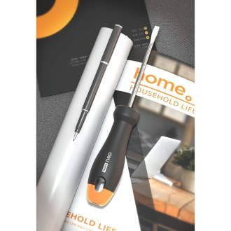 Шлицевая отвертка DELI HOME SERIES GRAY HT1105C 5x100мм эксклюзивный дизайн, софттач пластик