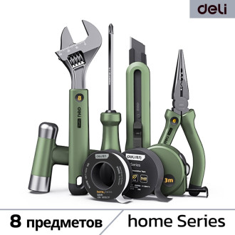 Набор ручного инструмента DELI HOME SERIES GREEN HT0008L