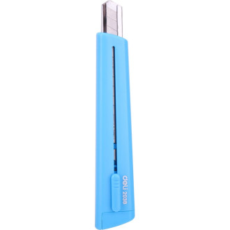 Канцелярский нож DELI E2038BLUE 80мм