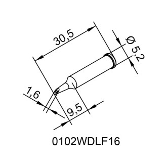 Паяльное жало Ersa 102WDLF16