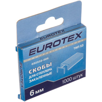 Скобы для мебельного степлера EUROTEX 032332-006