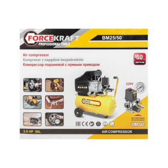 Поршневой компрессор Forcekraft FK-BM25/50