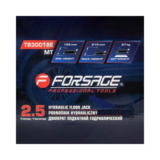 Подкатной гидравлический домкрат Forsage F-T830018E MT
