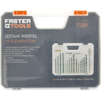 Набор сверл FASTER TOOLS 7289