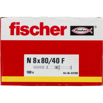 Дюбель-гвоздь Fischer N 8X80/40 F 100 шт.