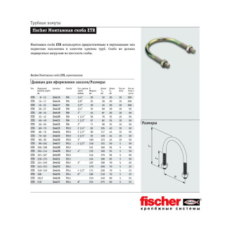 Монтажная скоба Fischer ETR 121-127