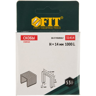 Скобы для мебельного степлера FIT DIY 31414