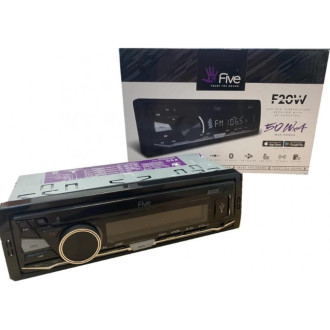Автомагнитола FIVE (1din/белая/Bluetooth/USB/AUX/SD/FM/4*50) F20W