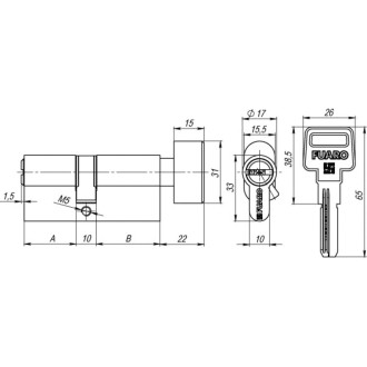 Цилиндровый механизм Fuaro R602