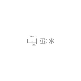 Глазок дверной Fuaro DV 1/60-35/Z/HD (VIEWER 1 DVZ) GP