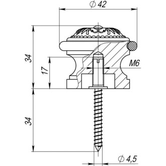 Дверной упор Fuaro DS SM01 MAB-6