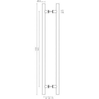 Ручка-скоба Fuaro PH-22-25/825-INOX