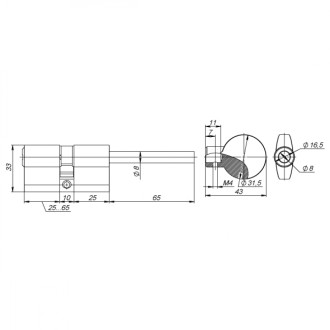 Цилиндровый механизм Fuaro D-PRO507