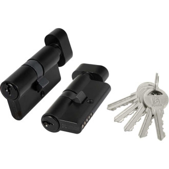 Цилиндровый механизм Fuaro (100 ZM/70) 1000ZMKnob70(30+10+30) BL