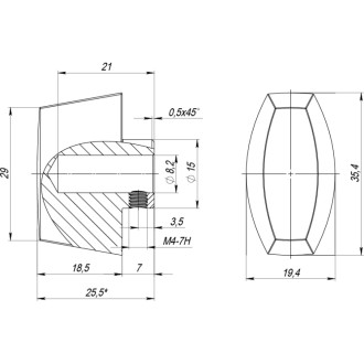 Вертушка на шток цилиндра Fuaro T.Knob-RL (CB-RL) SSG
