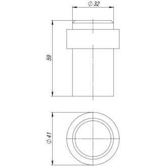 Напольный упор дверной Fuaro STOPPER/M.14 INOX