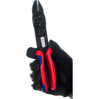 Пресс-клещи для резки и зачистки кабеля Knipex KN-9722240SB