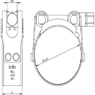Силовой хомут KALE GBS HD 63-68/20 W1 (10 шт.)