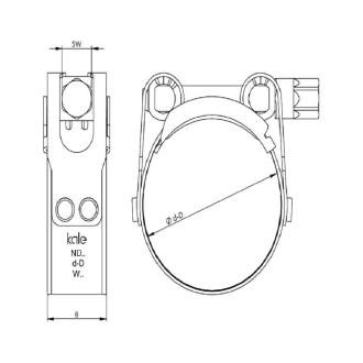 Силовой хомут KALE GBS HD 85-91/25 W1 (1 шт.)