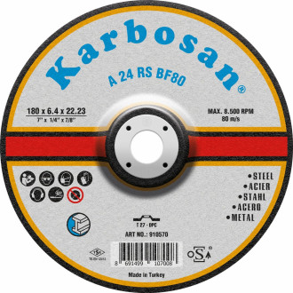 Шлифовальный диск по металлу Karbosan KAR-910570