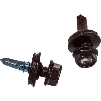 Кровельный саморез Kenner 5,5х19 RAL8017 тёмно-коричневый (300 шт.)