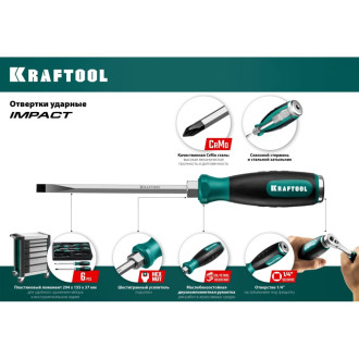 Набор ударных отверток KRAFTOOL Impact