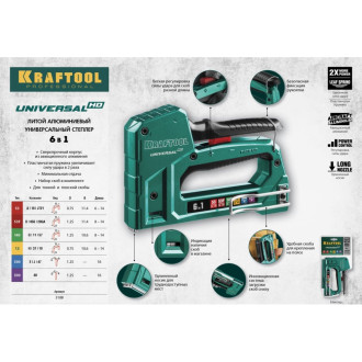 Степлер для скоб KRAFTOOL Universal HD