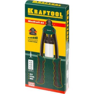 Двуручный компактный заклепочник для заклепок 3.2-6.4 мм KRAFTOOL FC-64