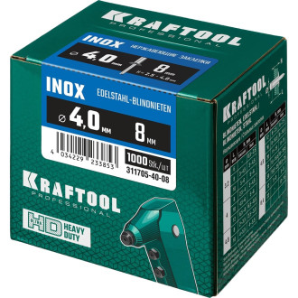 Нержавеющие заклепки KRAFTOOL Inox 4х8 мм 1000 шт.